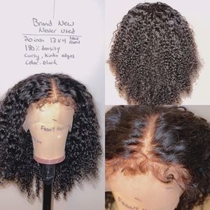 New kinky edges frontal wig